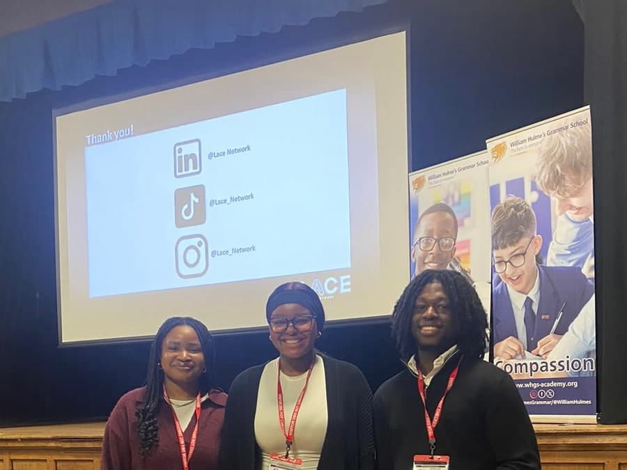 LACE Network team at a school talk
